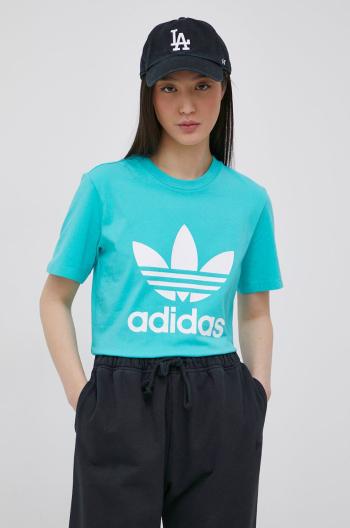 Tričko adidas Originals Adicolor HE6869 dámske, tyrkysová farba,