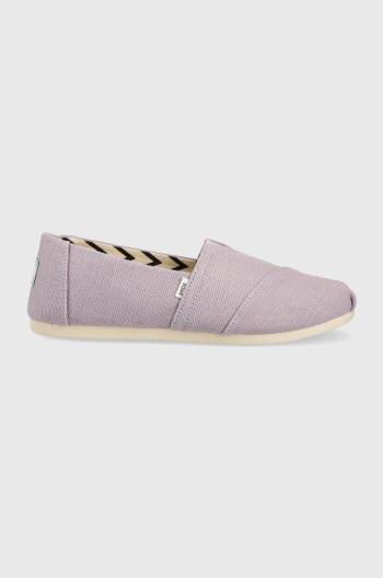 Espadrilky Toms Alpargata fialová farba,