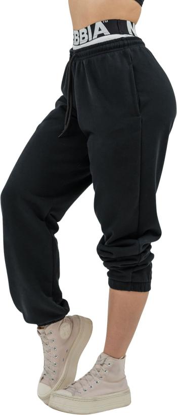 Nebbia Fitness Sweatpants Muscle Mommy Black L Fitness nohavice