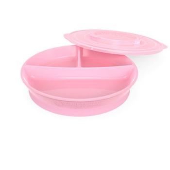TWISTSHAKE Delený tanier - ružový (7350083121691)