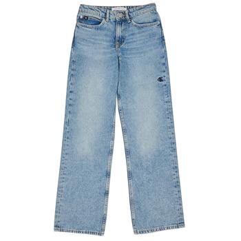 Calvin Klein Jeans  Rovné džínsy WIDE LEG HR  Modrá