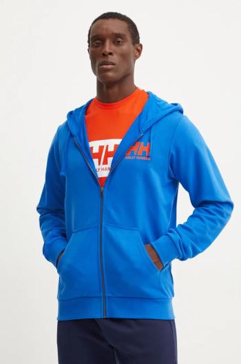 Bavlnená mikina Helly Hansen HH LOGO pánska, s kapucňou, s potlačou, 30393