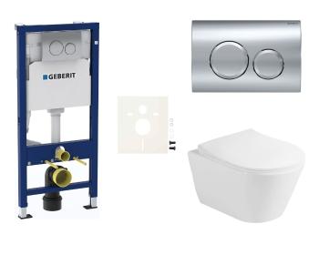Cenovo zvýhodnený závesný WC set Geberit do ľahkých stien / predstenová montáž + WC Glacera Ava SIKOGESAVAD20