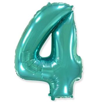 Balón fóliový číslica tyrkysová – tiffany 102 cm – 4 (8435102305555)