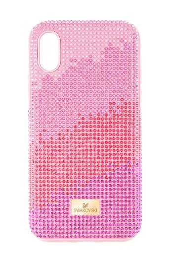Puzdro na mobil Swarovski High Love iPhone Xs MAX ružová farba