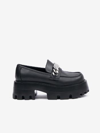 Steve Madden Motoride Loafer Mokasíny Čierna