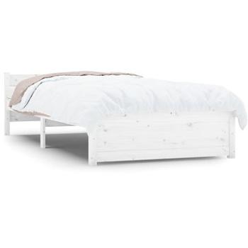 Rám postele biely masívne drevo 90 × 200 cm, 815030