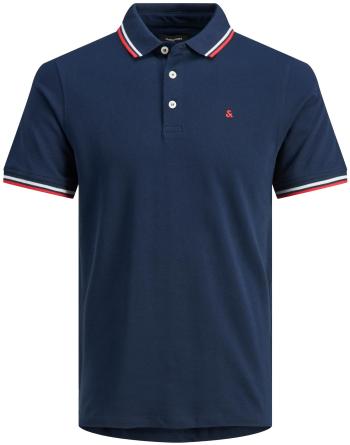 Jack&Jones PLUS Pánske polo triko Slim Fit JJEPAULOS 12143859 Navy Blazer 8XL