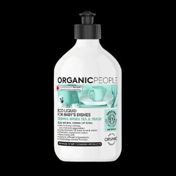 ORGANIC PEOPLE Eko prostriedok na detské riadky, zelený čaj a broskyňa 500 ml