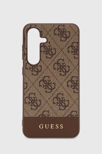 Puzdro na mobil Guess Galaxy S24 S921 hnedá farba, GUHCS24SG4GLBR,