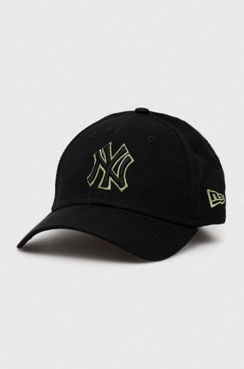 Bavlnená šiltovka New Era čierna farba, s nášivkou, NEW YORK YANKEES