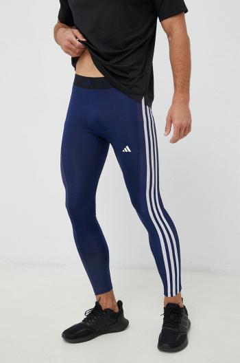 Tréningové legíny adidas Performance Techfit tmavomodrá farba, s potlačou