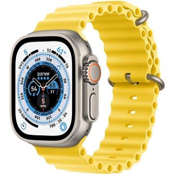 Apple Watch Ultra 49 mm titánové puzdro so žltým oceánskym remienkom (MNHG3CS/A)