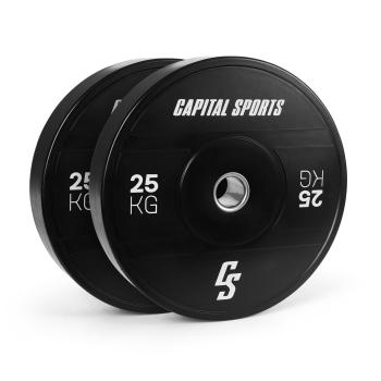 Capital Sports Elongate 2020, kotúče, 2 x 25 kg, tvrdá guma, 50,4 mm