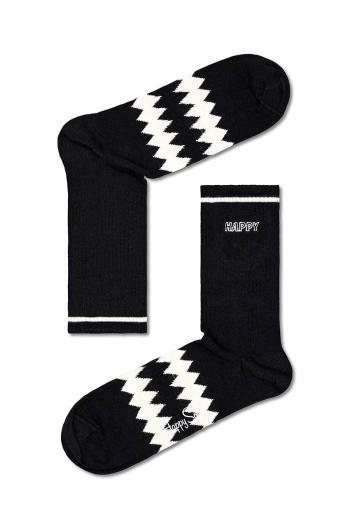 Ponožky Happy Socks Zig Zag čierna farba