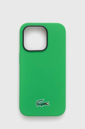 Puzdro na mobil Lacoste iPhone 14 Pro 6,1" zelená farba