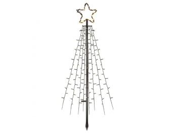 EMOS LED vianočný stromček kovový 180cm, teplá biela, časovač DCTW02