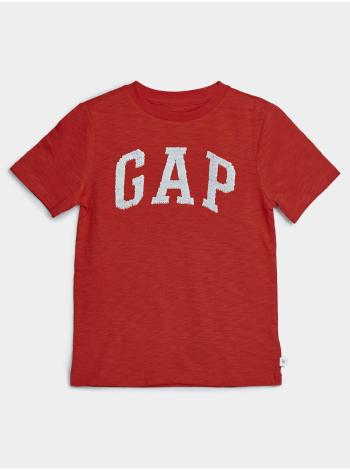 Detské tričko GAP Logo arch int t-shirt Červená