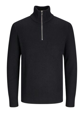 Jack&Jones Pánsky sveter JJEPERFECT Structure Fit 12257773 Black S