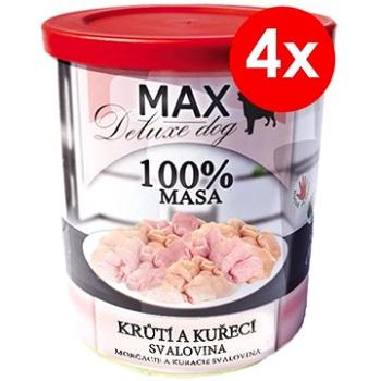 MAX deluxe morčacia a kuracia svalovina 800 g, 4 ks (8594025084265)