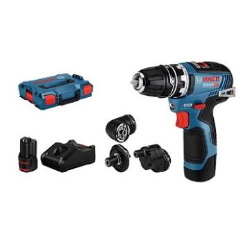 Bosch GSR 12V-35 FlexiClick (2× 3.0 Ah, 3 nadstavce, L-Boxx) (06019H3000)