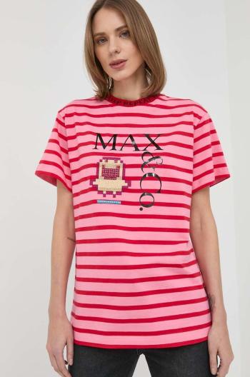 Bavlnené tričko MAX&Co. x Tamagotchi ružová farba