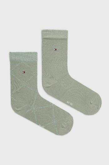 Ponožky Tommy Hilfiger (2-pak) dámske, zelená farba