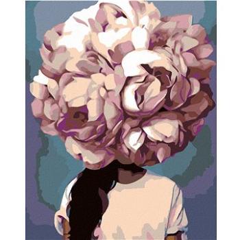 Maľovanie podľa čísel – Žena s hlavou v kvete – ružová (HRAmal00880nad)