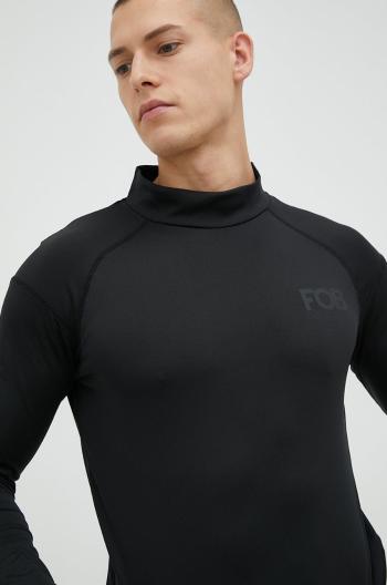Funkčné tričko s dlhým rukávom 4F čierna farba