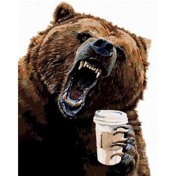 Maľovanie podľa čísel - Medveď a káva (Holly Simental) (HRAbz33124nad)