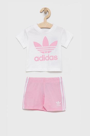 Detská súprava adidas Originals HE4658 ružová farba