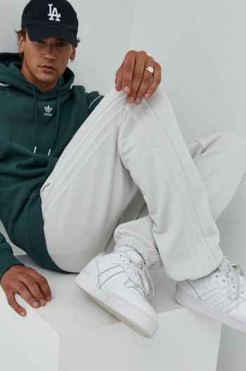 Bavlnené tepláky adidas Originals pánske, šedá farba, jednofarebné