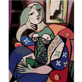 Maľovanie podľa čísel – Žena s knihou v obývacej izbe (HRAmal00786nad)