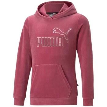 Puma  Mikiny Ess Velour Hoodie G JR  Ružová