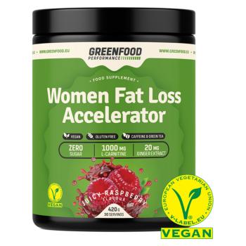 GREENFOOD NUTRITION Performance women fat loss accelerator šťavnatá malina 420 g