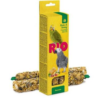 RIO tyčinky pre veľké papagáje s medom a orieškami 2× 90 g (4602533786350)