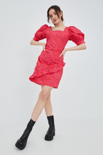 Bavlnené šaty Vero Moda červená farba, mini, priliehavá