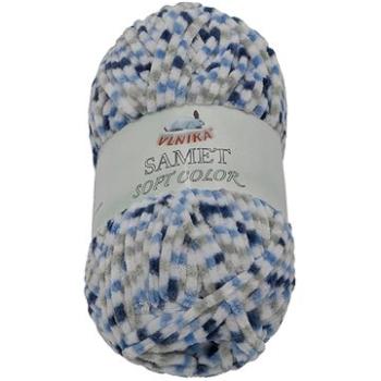 Samet Soft color 100 g – 12 modrá, sivá, biela (7106)