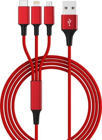 USB 2.0, Apple iPad / iPhone / iPod, USB 3.0 prepojovací kábel  1.20 m červená