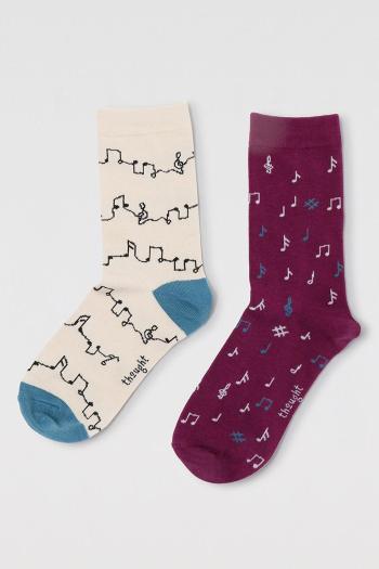Viacfarebné vzorované ponožky Tessa Music - dvojbalenie