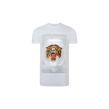 Ed Hardy  Tile-roar t-shirt  Tričká s krátkym rukávom Biela