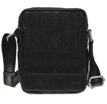 SEGALI Pánska kožená crossbody taška 1110 Black