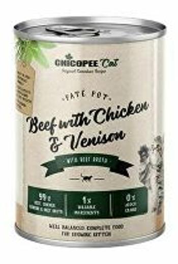 Chicopee Cat Cons. Kitten Paté Pot Beef+Chicken 400g + Množstevná zľava