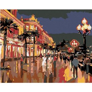 Maľovanie podľa čísel – Večerná prechádzka mestom pod palmami (HRAmal00175nad)