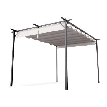 Blumfeldt Pantheon Robust, pergola, 3 x 4 m, s bočnými roletami, práškovo lakovaná oceľ odolná voči poveternostným vplyvom