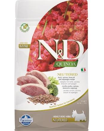 Farmina N&D dog QUINOA (GF) adult mini, neutered, duck, broccoli & asparagus 0,8kg