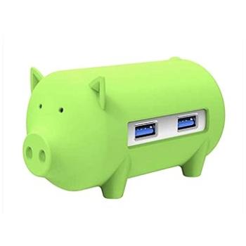 ORICO Piggy 3× USB 3.0 hub + SD card reader green (H4018-U3-GR)