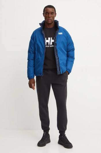 Páperová obojstranná bunda Helly Hansen HH REVERSIBLE DOWN pánska, tmavomodrá farba, 53890