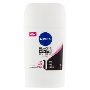 NIVEA Black & White Invisible Clear Tuhý antiperspirant 50 ml