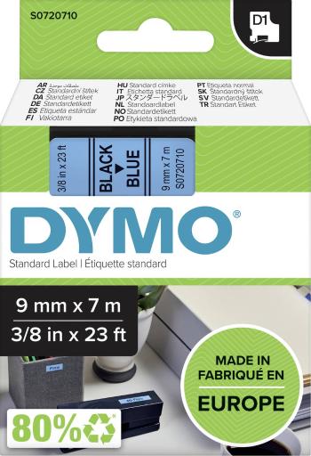 páska do štítkovača  DYMO D1 40916  Farba pásky: modrá Farba písma:čierna 9 mm 7 m